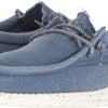HEYDUDE Men’s Wally Washed Steel Blue Size 10 | Men’s Shoes | Men’s Lace Up | Comfortable & Light-Weight