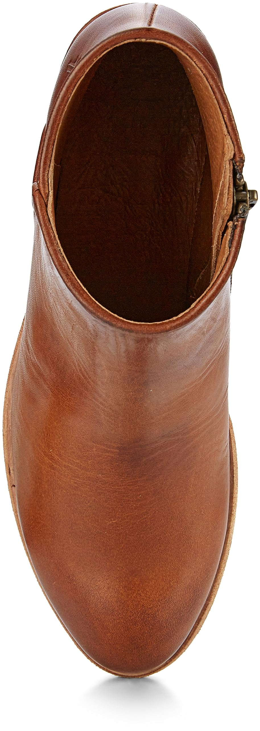 Frye Carson Piping Booties for Women Made from Soft Full-Grain Leather with Signature Western-Inspired Piping Detail and Supple Leather Lining – 4” Shaft Height, Caramel - Avalon - 6.5M