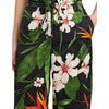 Lauren Ralph Lauren Petite Floral Satin Charmeuse Wide-Leg Pants Black/Green/Multi PM 30