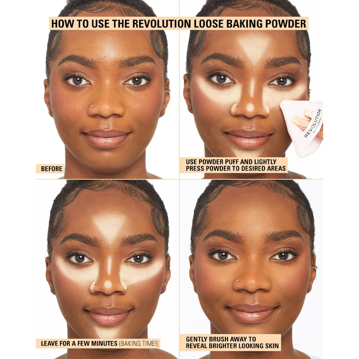 Revolution, Loose Baking Powder, Makeup Setting Powder Translucent, 1.12 oz