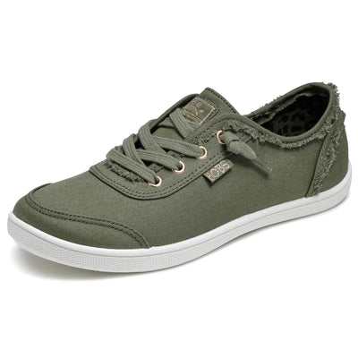 Skechers Women's Bobs B Cute Sneaker – Memory Foam, Flexible Outsole, Lightweight Vegan Shoes, Olive, 7.5