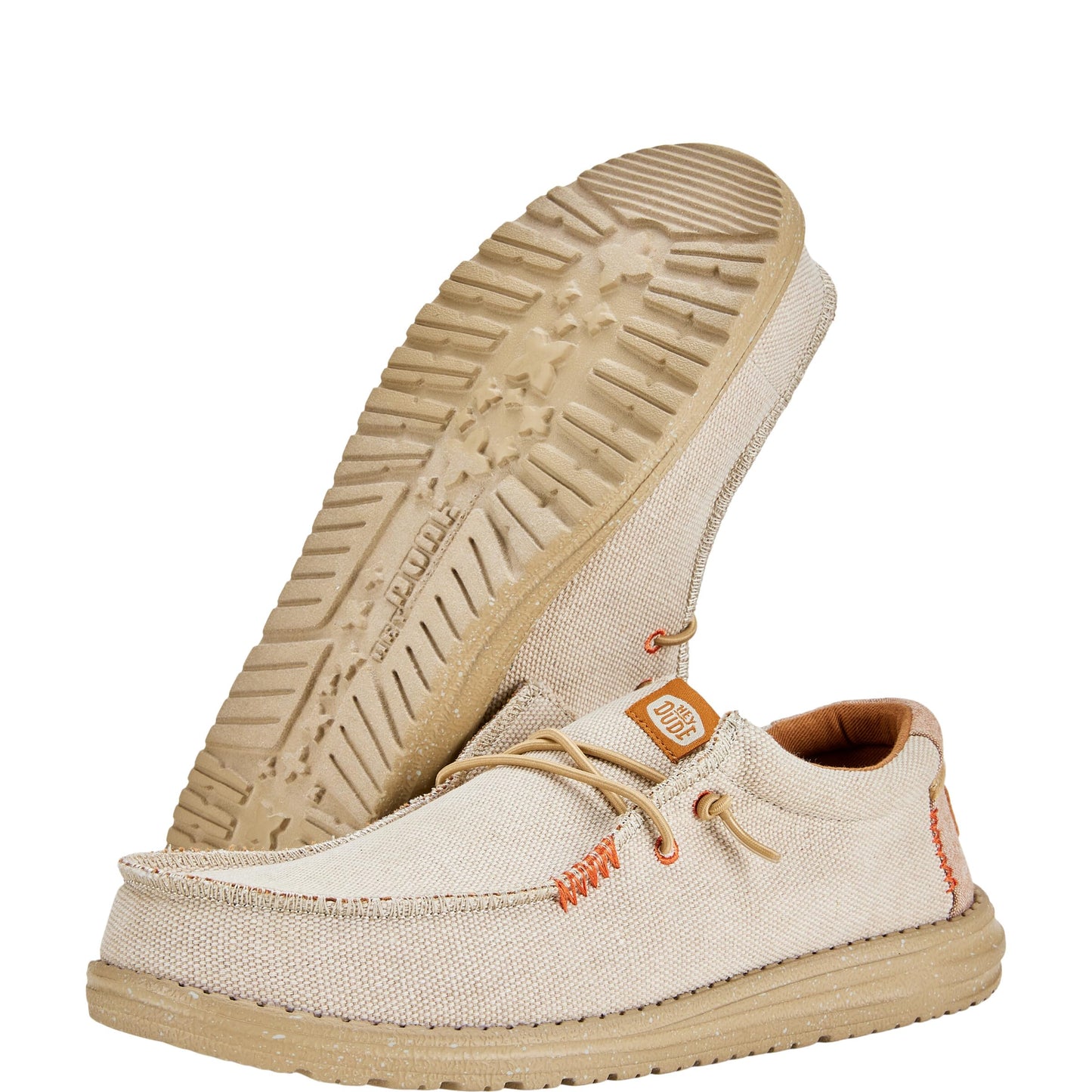HEYDUDE Men's Wally-Coastline Jute Silver Size 10 | Men's Shoes | Men Slip-on Loafers | Comfortable & Light-Weight