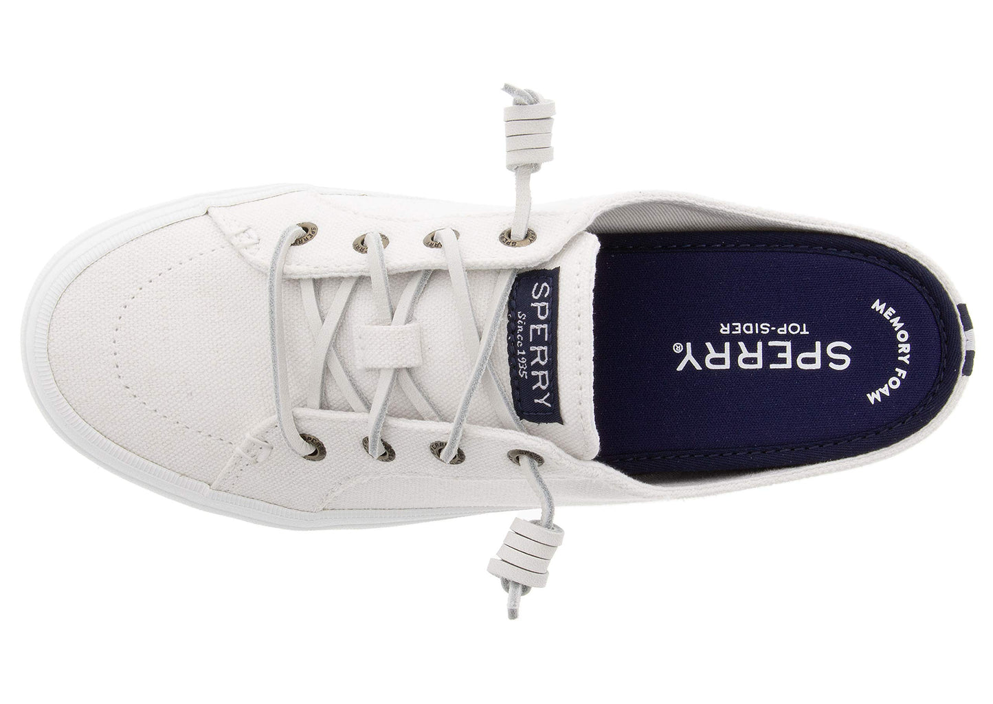Sperry Womens Crest Vibe Mule Sneaker, White Canvas, 11 M