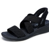 Skechers Women's ARYA - VERY DEMURE Hands Free Slip-Ins, Stretch Cross Band Sling Back, Black/Black, 9M