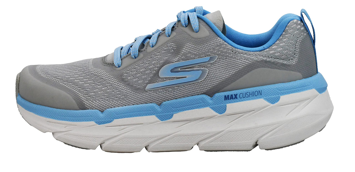 Skechers Women's Max Cushion-17690 Sneaker, Grey/Black, 10 M US