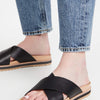 Madewell Dayna Crisscross Sandal in Leather True Black 5.5 M