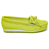 Minnetonka Women's Kilty Plus Suede Moccasins - Suede Loafer Shoes with Water Resistant Treatment 10 M Citrus Green