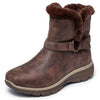Skechers Women's EASY GOING - DREAMERS MOVE - Hands Free Slip-Ins tall buckle wrap boot, Chocolate, 8.5 M