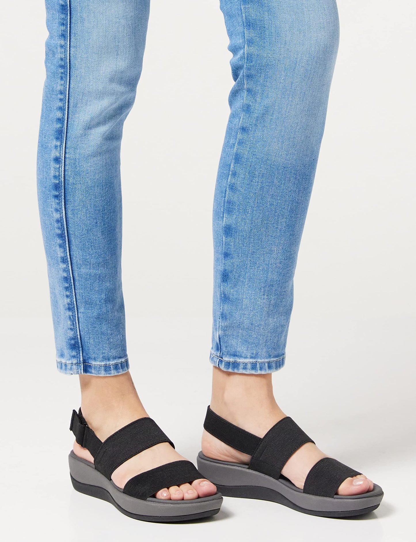 Clarks Women's Arla Jacory Sling Back Sandals, Black, 6.5 UK