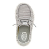 HEYDUDE Boy's Youth Wally Stretch Sox Slip On Shoe, Grey Size 7 | Lightweight Easy On Travel Ready Casual Sneaker