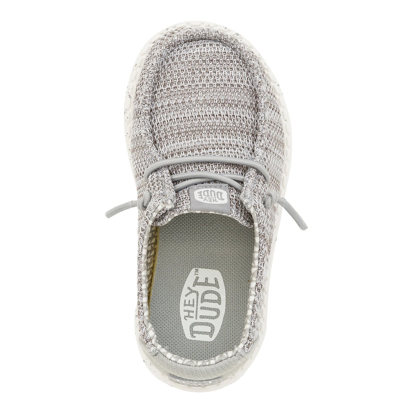 HEYDUDE Kid Wally Stretch Sox (Little Kid/Big Kid) Grey 7 Big Kid