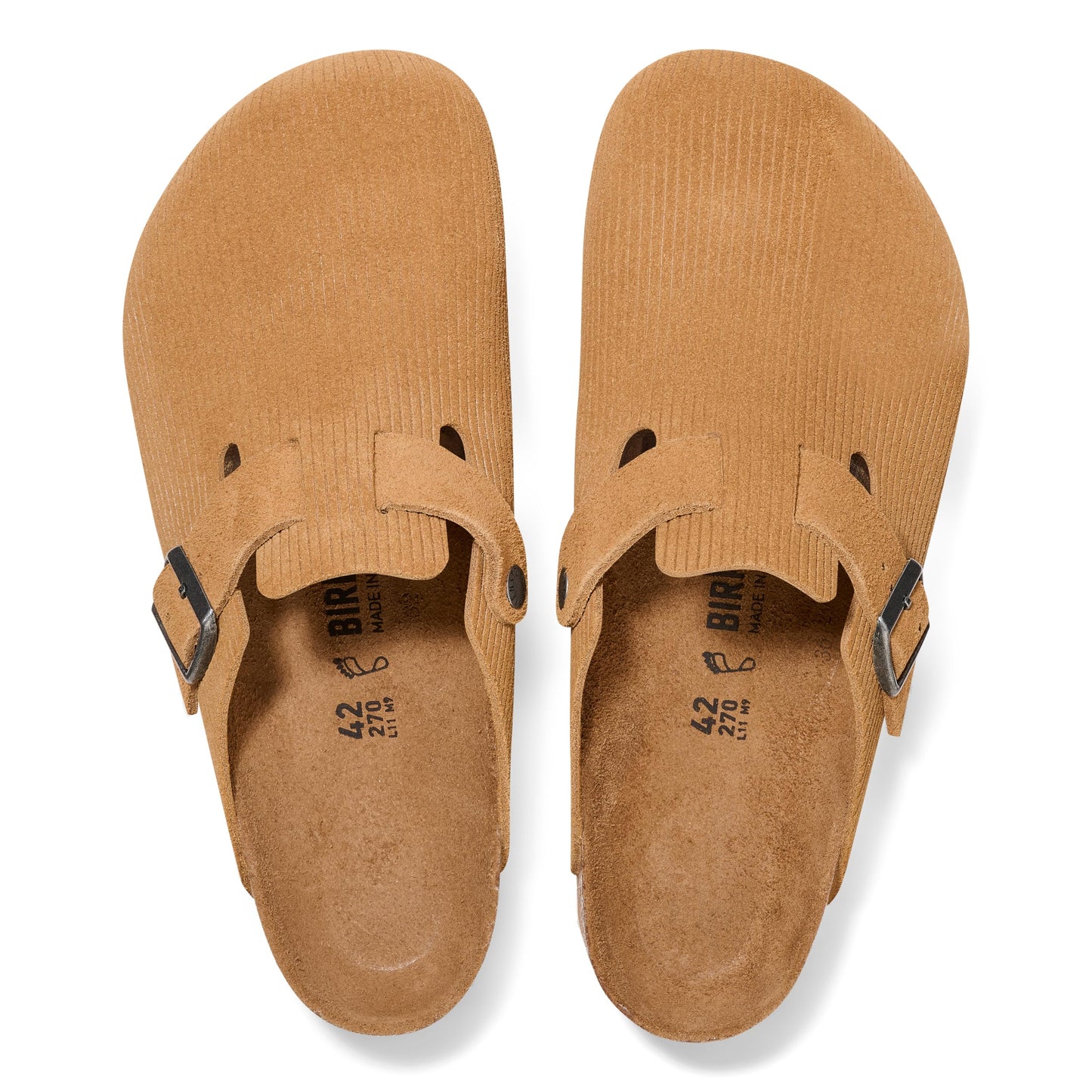 BIRKENSTOCK Adult Boston Leve Corduroy Cork Brown, brown, 10 Women