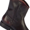 Frye Melissa Button Short 2 Boots for Women Made from Italian Leather with Antique Brass Hardware, Lining, and Outsole – 7” Shaft Height, Black/Scarlet - 8.5M