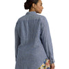 Lauren Ralph Lauren Women's Plus-Size Striped Cotton Broadcloth Shirt Blue/White 1 2X