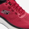 Skechers Mens Relaxed Fit: DLux Walker Commuter Sneaker, Red,White,Black, 10.5