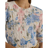 Lauren Ralph Lauren Women's Petite Floral Cable-Knit Cotton Sweater Cream Multi Medium