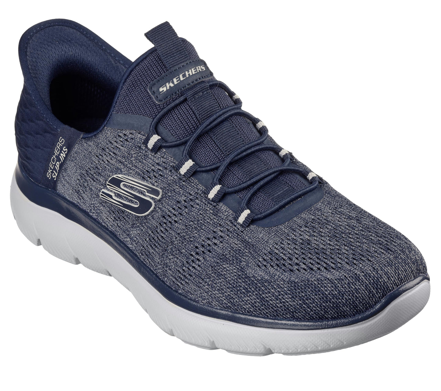 Skechers Men's Summits Key Pace Hands Free Slip-in Sneaker,Navy,14 Wide
