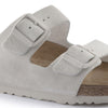 Birkenstock Arizona Soft Footbed (Unisex) - Suede Antique White Suede, EU 37 (6-6.5US)