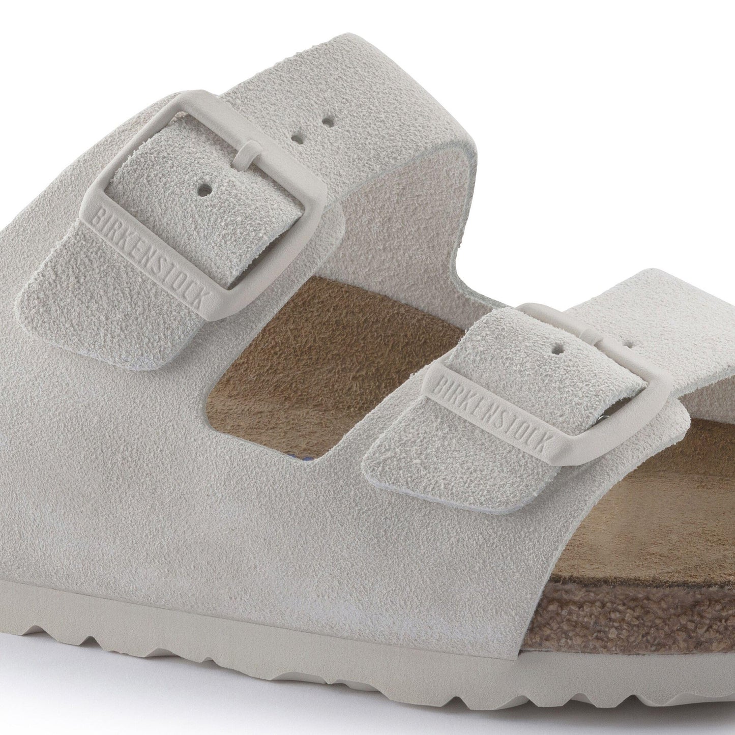 Birkenstock Arizona Soft Footbed (Unisex) - Suede Antique White Suede, EU 37 (6-6.5US)