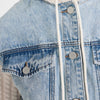 [BLANKNYC] Womens Hooded Denim With Sleeve Detail Jacket, Blooming, Medium US