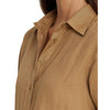 LAUREN Ralph Lauren Womens Petite Linen Shirt Spring Khaki PS