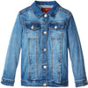 7 For All Mankind Girls Short Sleeve Denim Jacket, White, 6x