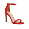 ALLINNINE Women's Ankle Strap High Stiletto Heels Pumps Heeled Sandals Heel Height 100mm(8,Red)