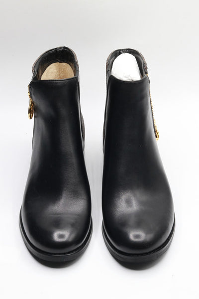 Michael Michael Kors Womens Lainey Leather Booties Black 5 Medium (B,M)