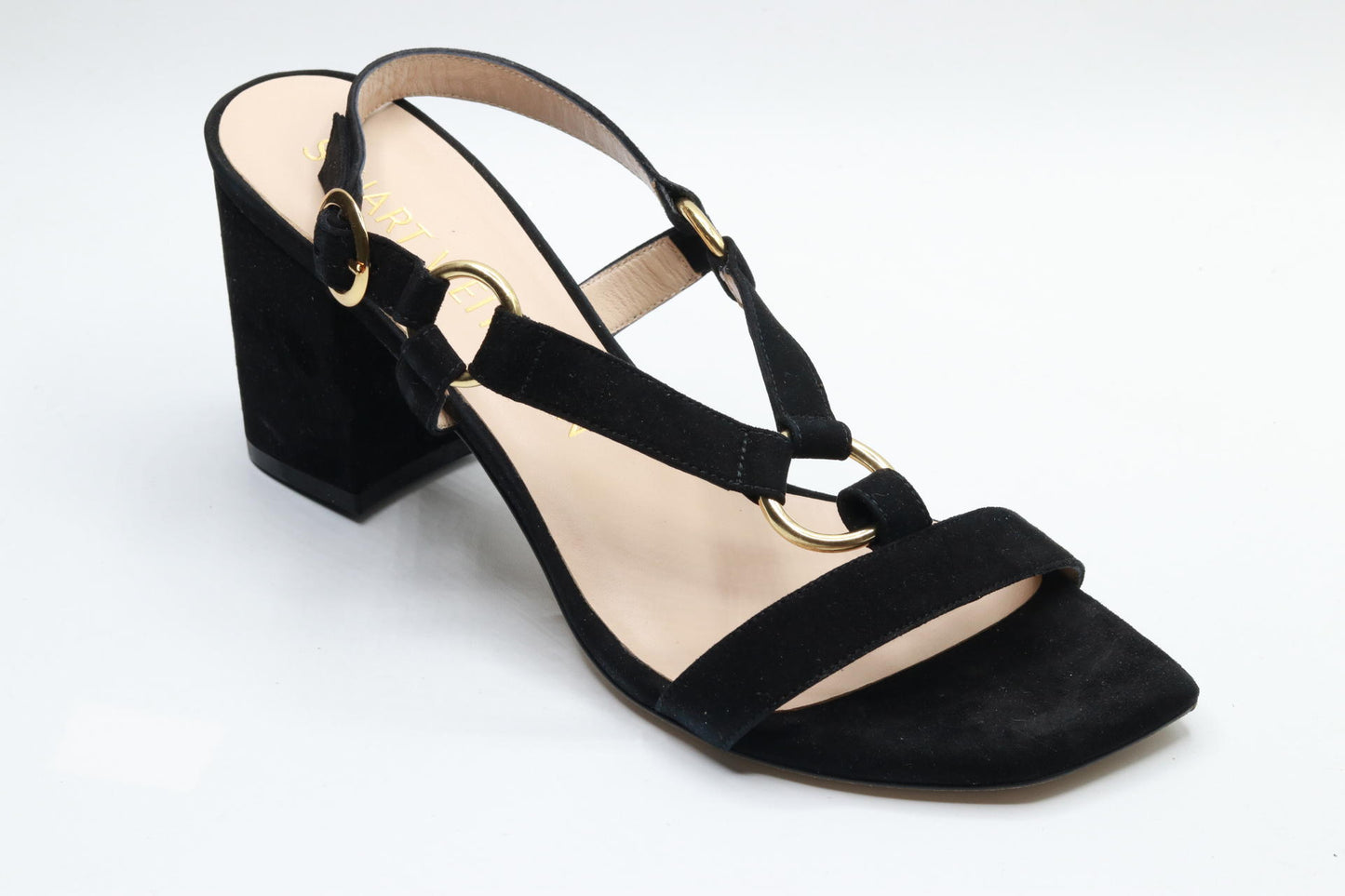 Stuart Weitzman Lalita 75 Blok Sandal Black 9.5 M