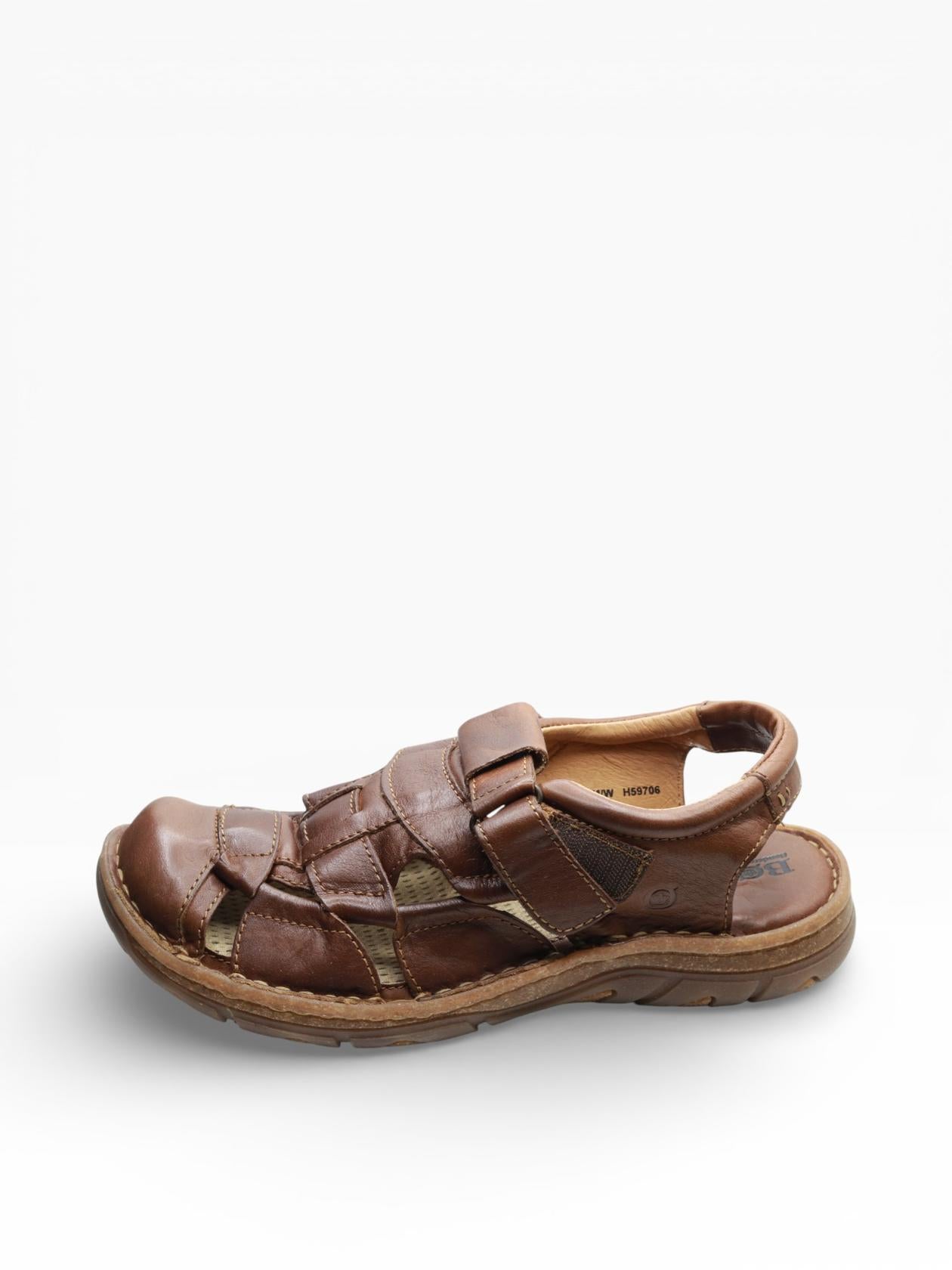 BORN Men’s Cabot III Brown Leather Fisherman Sandals Casual Comfort Shoes Size 11 M
