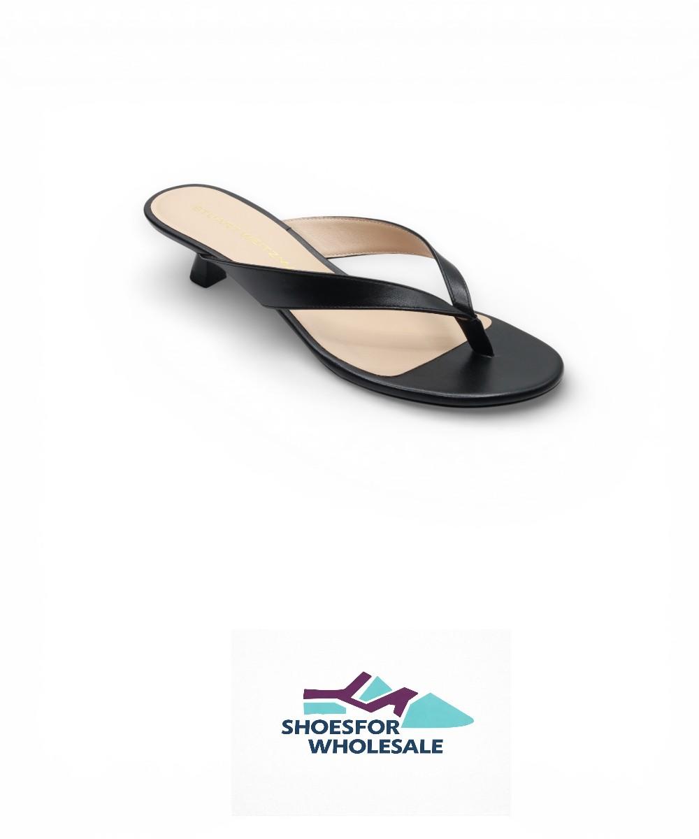 Stuart Weitzman Women's Rio Sleek Sandals 35 Black 9 Medium