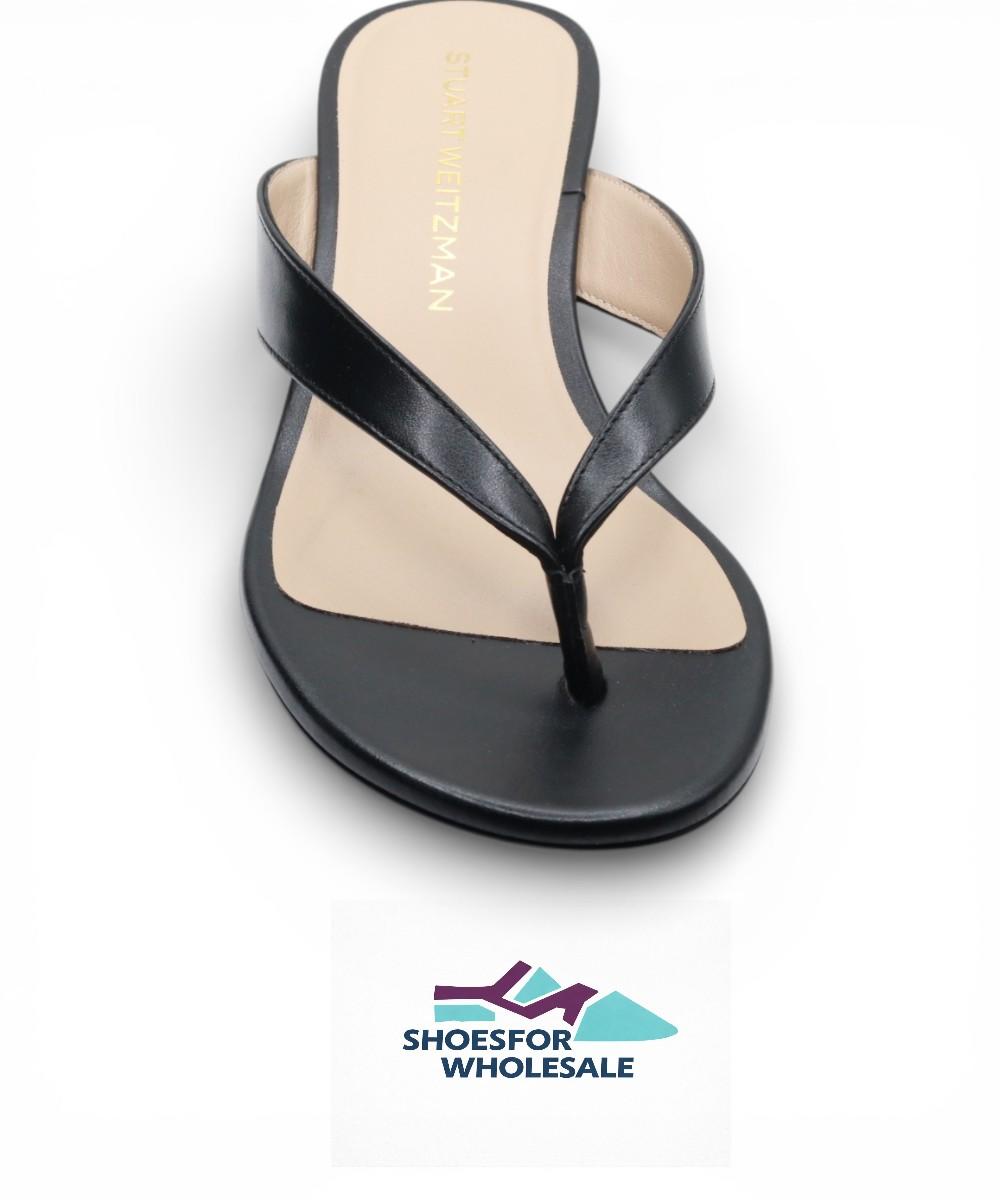 Stuart Weitzman Women's Rio Sleek Sandals 35 Black 9 Medium