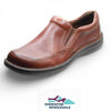 BORN Men’s Blast III Dark Tan Leather Loafers Slip On Casual Comfort Shoes Size 14 M NWOB