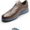 Cole Haan Men’s Shoes - 2.Zerogrand Casual Lightweight Leather Laser Wingtip Oxford, Morel/Folkstone Gray, 14-W US
