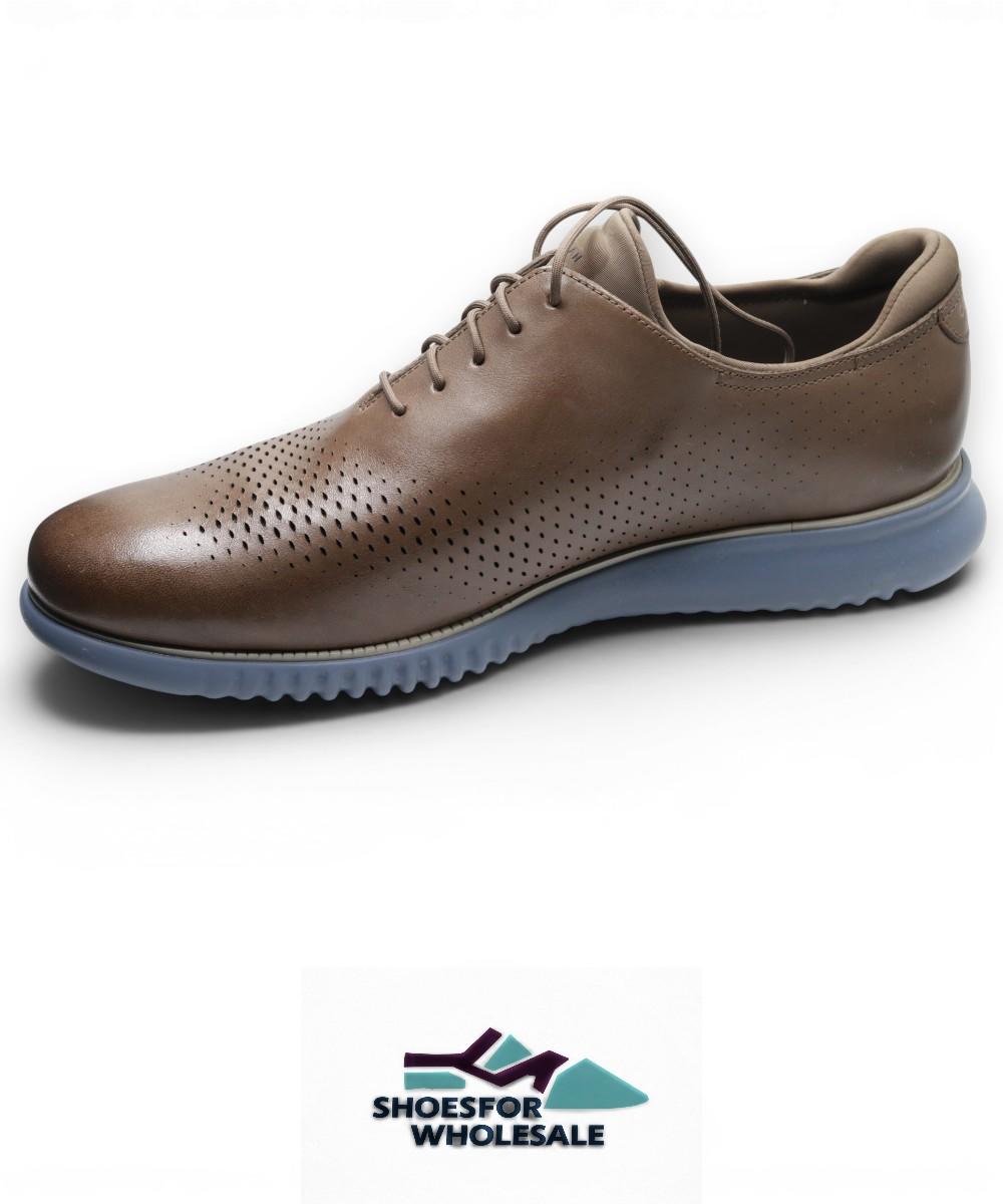 Cole Haan Men’s Shoes - 2.Zerogrand Casual Lightweight Leather Laser Wingtip Oxford, Morel/Folkstone Gray, 14-W US
