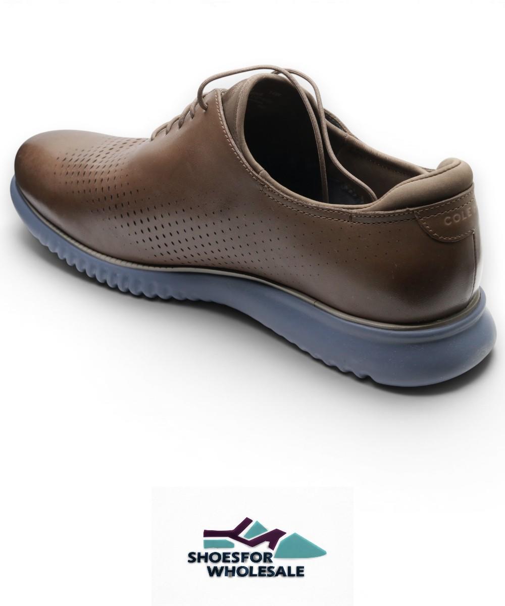 Cole Haan Men’s Shoes - 2.Zerogrand Casual Lightweight Leather Laser Wingtip Oxford, Morel/Folkstone Gray, 14-W US