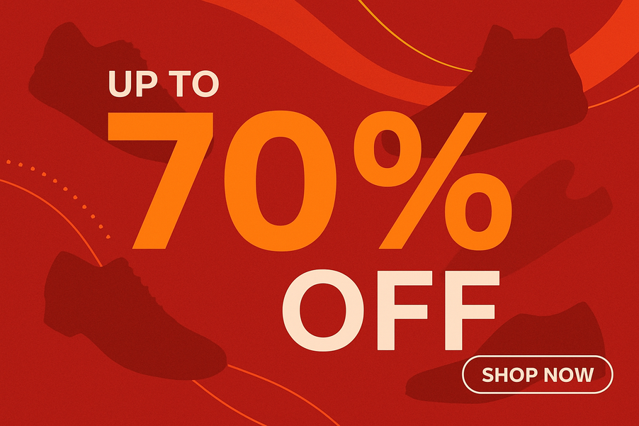 Create a Ad that shows shows up to 70% OFF 