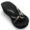 Sz Teva Women's W Mush Mandalyn Wedge Ola 2 Flip-Flop, agave black/metallic, ..