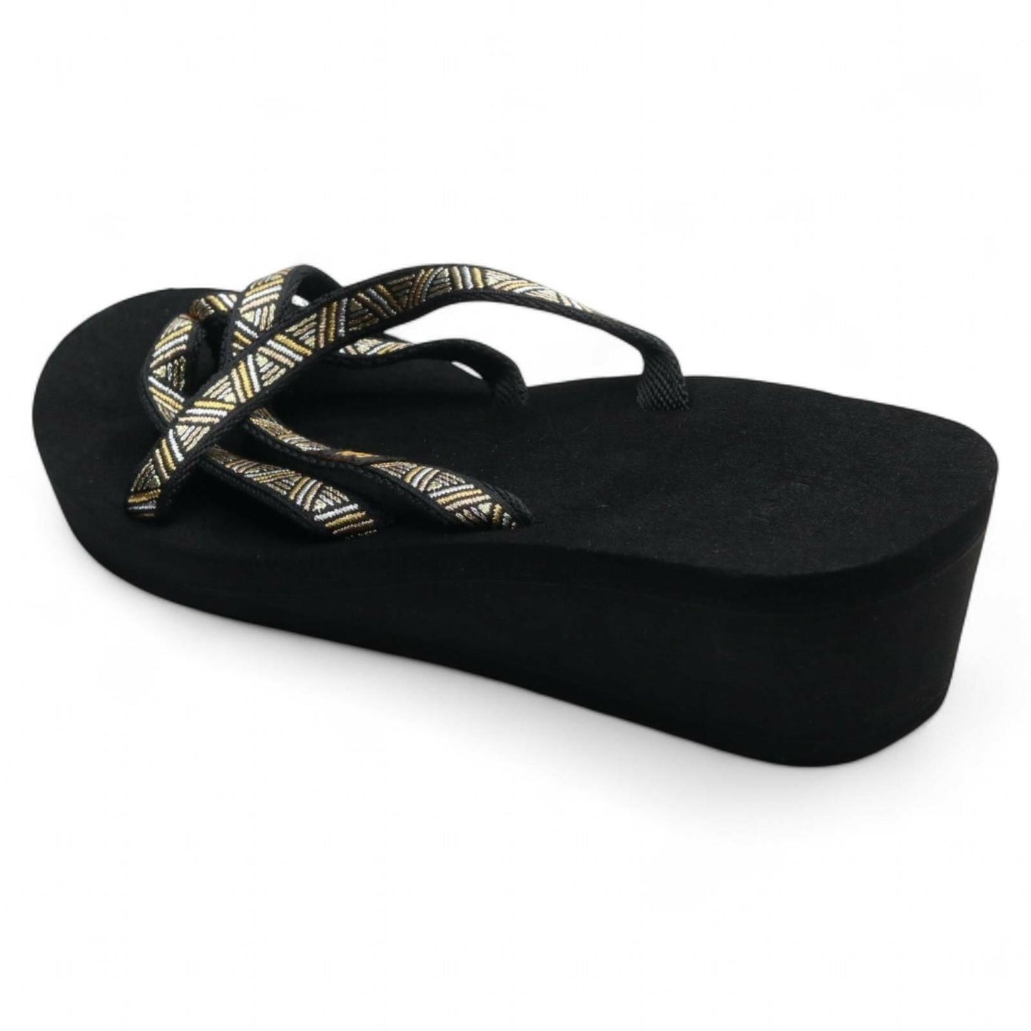 Sz Teva Women's W Mush Mandalyn Wedge Ola 2 Flip-Flop, agave black/metallic, ..
