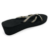 Sz Teva Women's W Mush Mandalyn Wedge Ola 2 Flip-Flop, agave black/metallic, ..