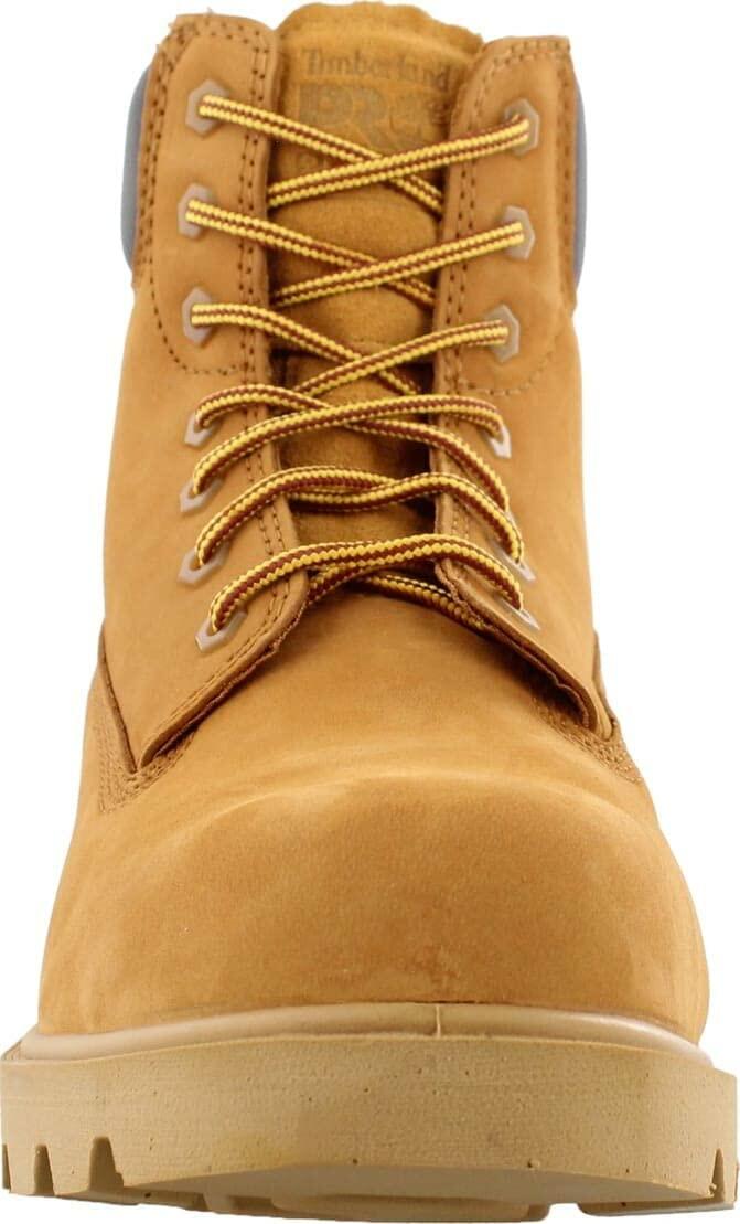 Timberland PRO® Sawhorse 6" Composite Safety Toe Shoes for Men and Women – Molded EVA Midsole - Padded Wheat Men's 5, Women's 6.5 Wide