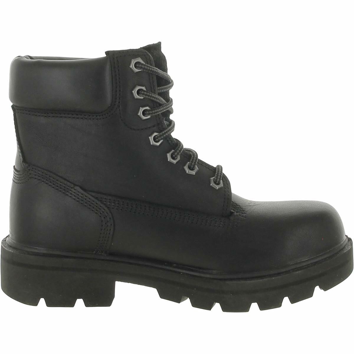 Timberland PRO® Sawhorse 6" Composite Safety Toe Shoes for Men and Women – Molded EVA Midsole - Padded Black 1 Men's 10, Women's 11.5 Wide