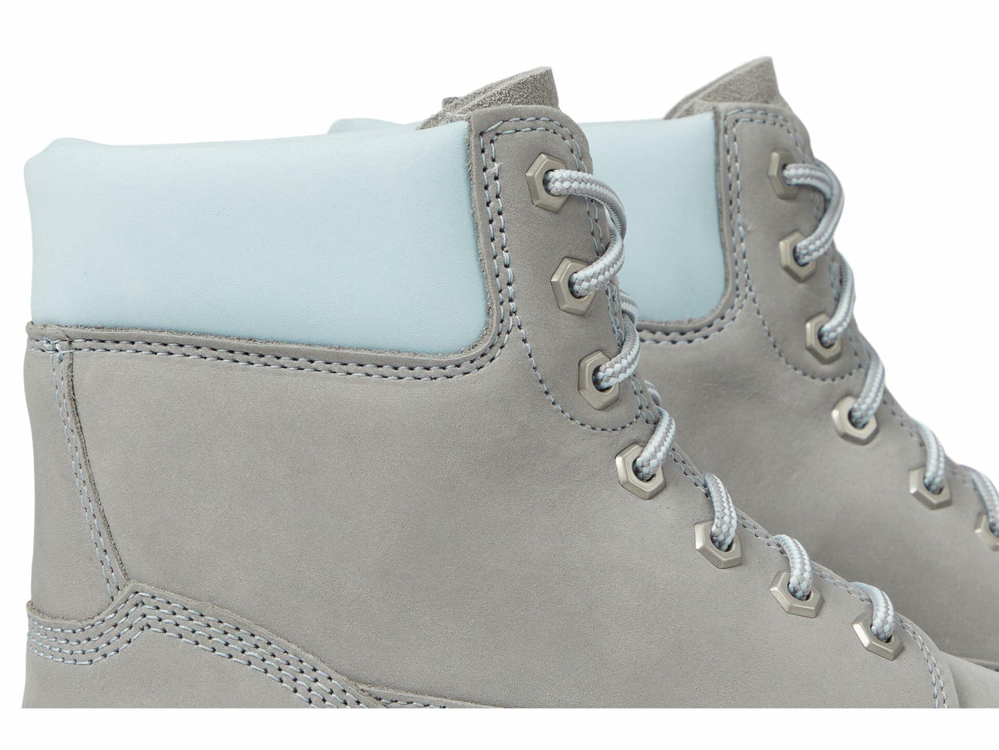 Timberland PRO® Sawhorse 6" Composite Safety Toe Shoes for Men and Women – Molded EVA Midsole - Padded Gray/Aqua Men's 6.5, Women's 8 Wide