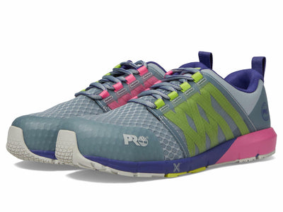 Timberland PRO® Radius Composite Safety Toe Sneakers for Women – Anti-Fatigue Technology – HoverSpring Foam Grey/Multi 8 C - Medium
