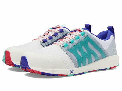 Timberland PRO® Radius Composite Safety Toe Sneakers for Women – Anti-Fatigue Technology – HoverSpring Foam White/Multi 5 C - Medium
