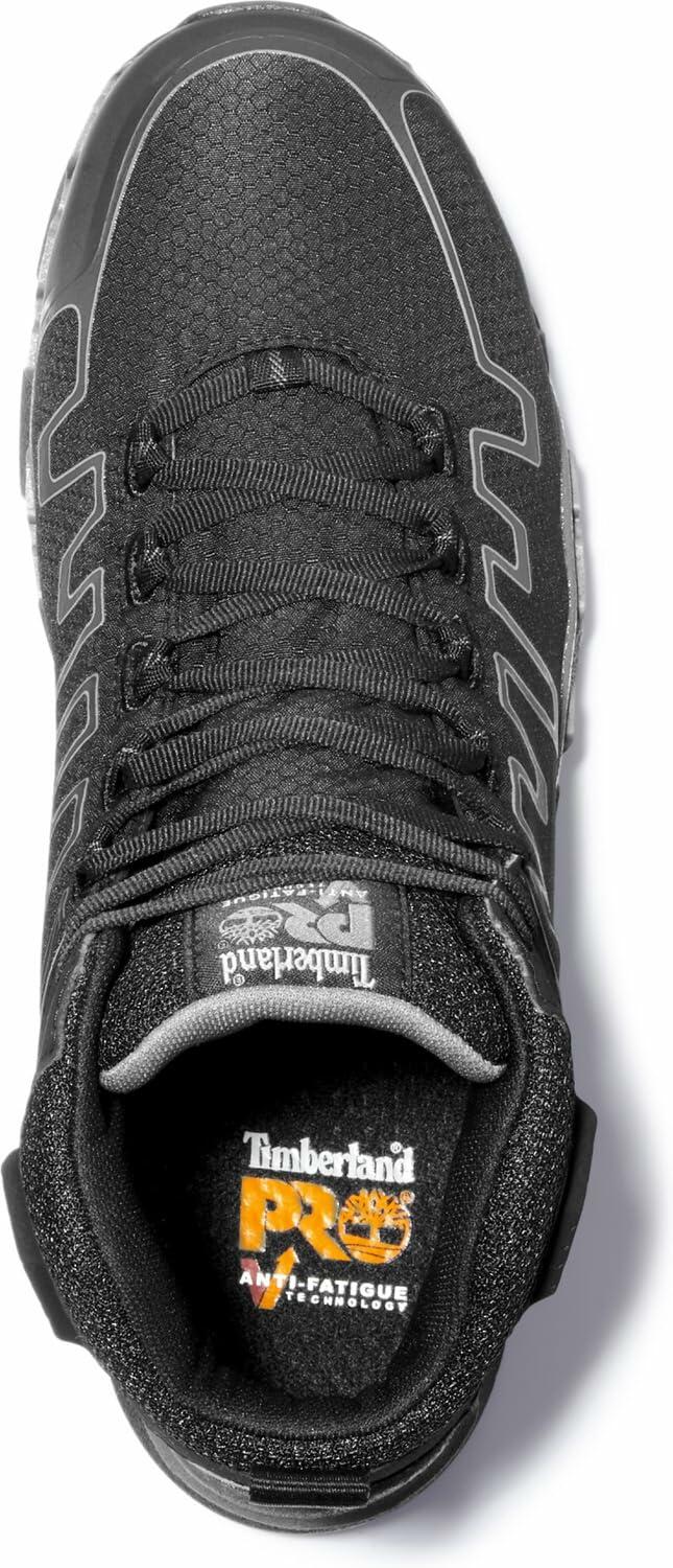 Timberland PRO Men's Powertrain Sport Mid Alloy Safety Toe Industrial Ahletic Work Shoe, Black/Grey, 15 W