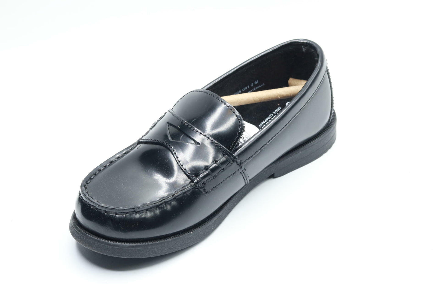 Florsheim Croquet Penny Jr Boys' Toddler-Youth Slip On, 2 M US Little Kid, Black