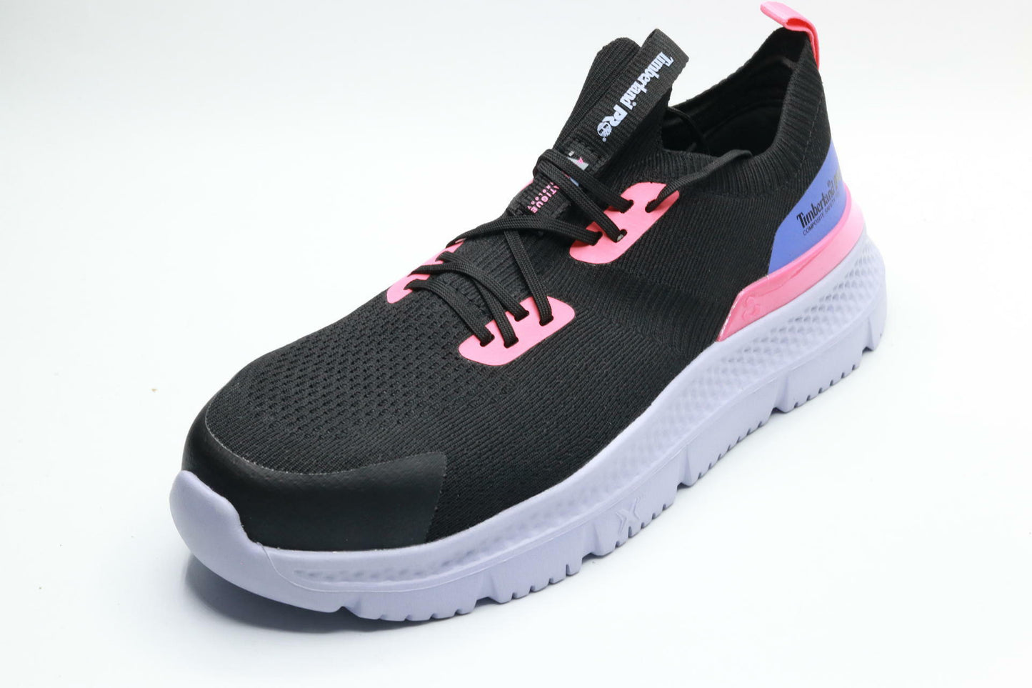 Timberland PRO® Setra Knit Composite Safety Toe Women’s Sneakers – Breathable Upper – Removable Insole Black/Pink 9.5 C - Wide