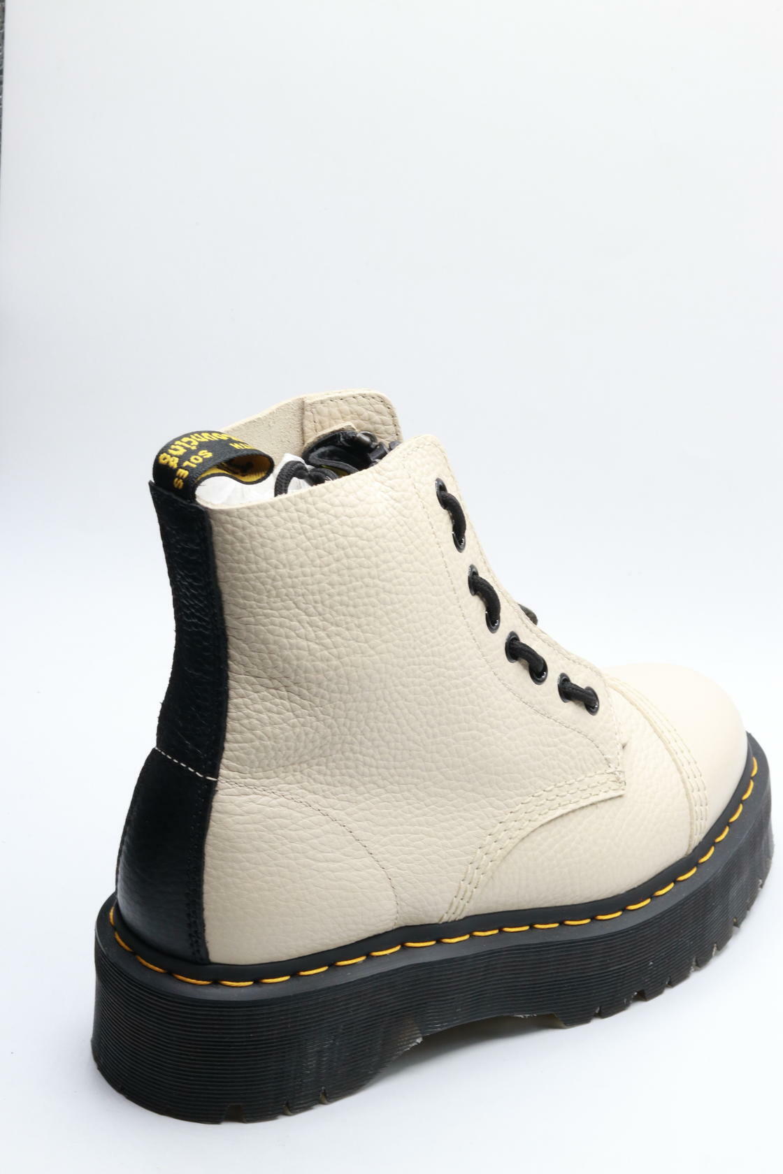 Dr. Martens Women's Sinclair Boots, Parchment Beige, 10 M US