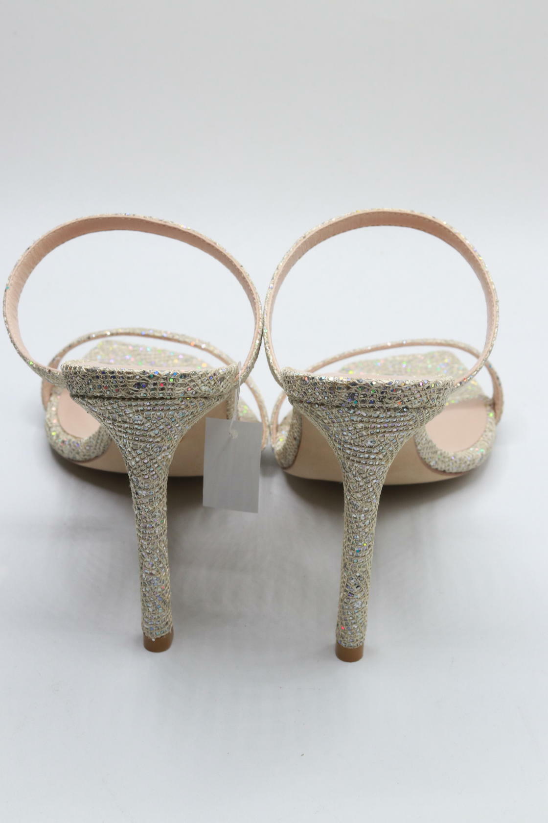 Stuart Weitzman Womens Aleena 100 Silver 9 B